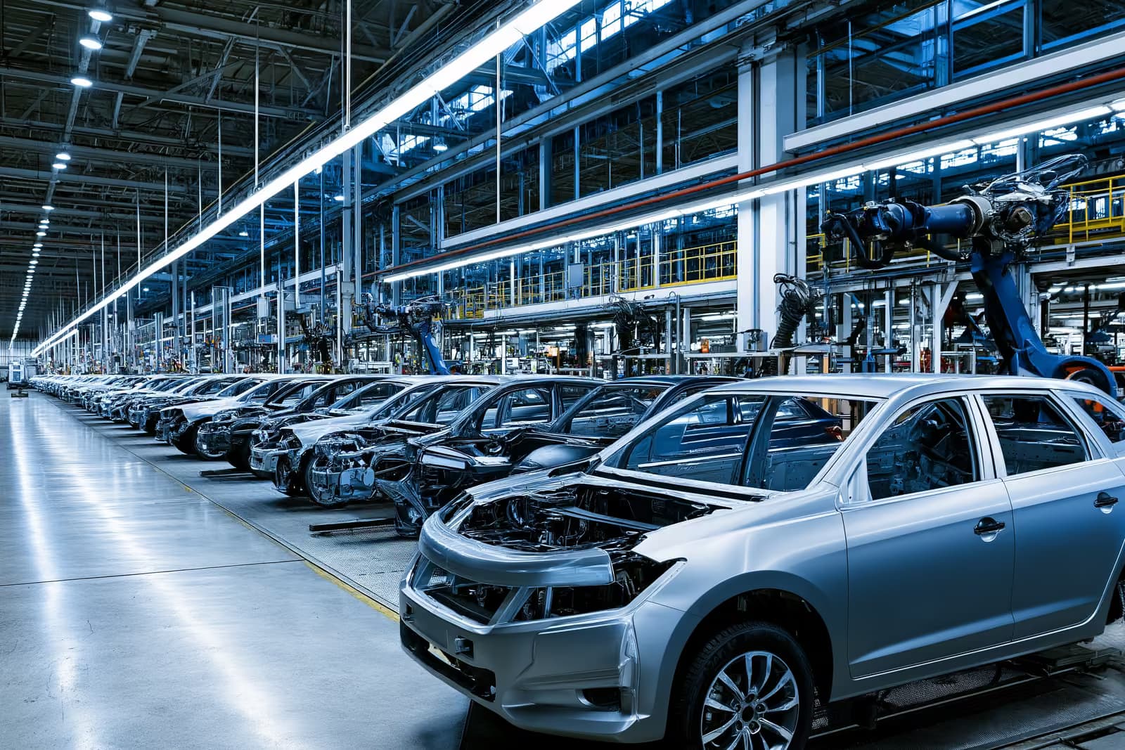 Лого на Volkswagen на фасадата на централата на компанията във Волфсбург, Германия.