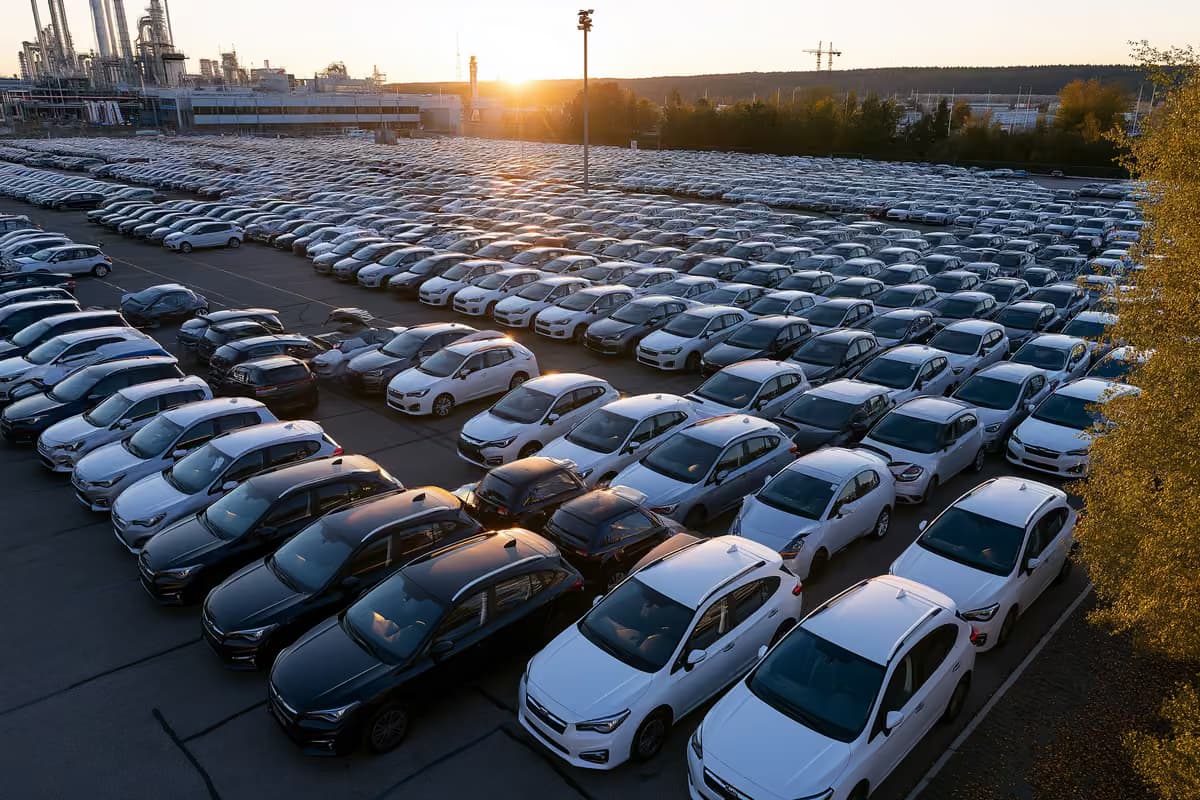Автомобили на производствена линия на Volkswagen в немски монтажен завод.